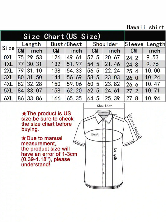 Men's Plus Size Hawaiian Shirts Floral Geometry Pattern,New in Summer Fashion Tops,Hip Hop Rock Streetwear