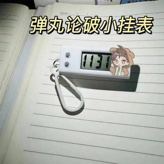 Anime Danganronpa Nanami Chiaki Nagito Komaeda Cosplay Desk Digital Clock Student Electronic Watches School Bag Ornaments
