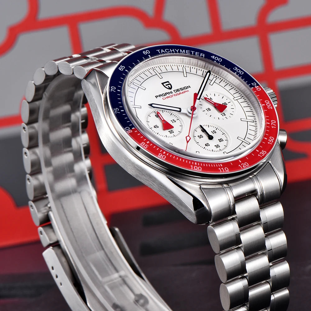 PAGANI DESIGN 2025 New Men's Watches Brand Luxury Quartz Watch Sport Chronograph Automatic Date AR Sapphire crystal Wristwatch