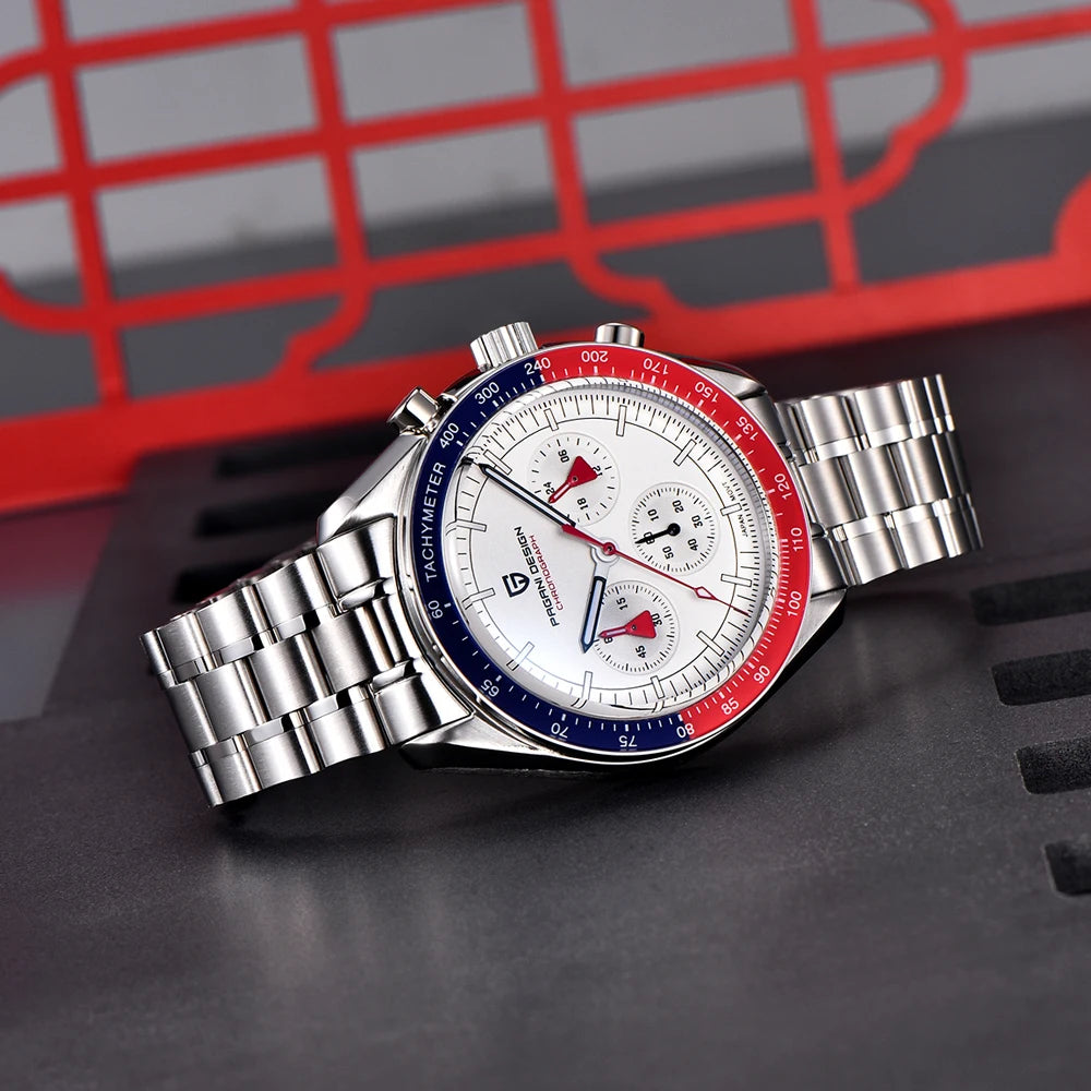 PAGANI DESIGN 2025 New Men's Watches Brand Luxury Quartz Watch Sport Chronograph Automatic Date AR Sapphire crystal Wristwatch
