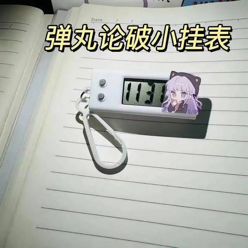Anime Danganronpa Nanami Chiaki Nagito Komaeda Cosplay Desk Digital Clock Student Electronic Watches School Bag Ornaments
