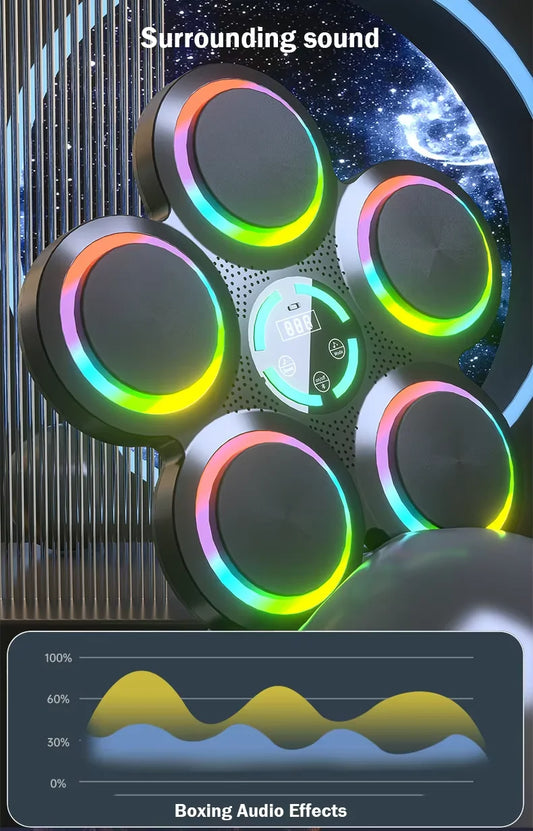 Electronic Punching Trainer Music Boxing Wall Mounted Smart Music Boxing Machine for Home and Gym