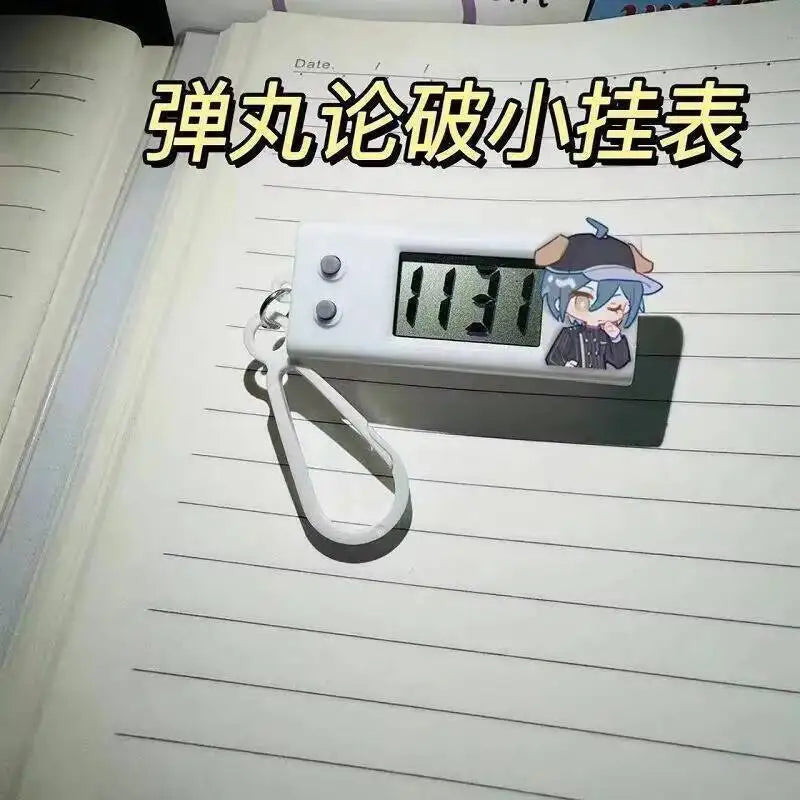 Anime Danganronpa Nanami Chiaki Nagito Komaeda Cosplay Desk Digital Clock Student Electronic Watches School Bag Ornaments