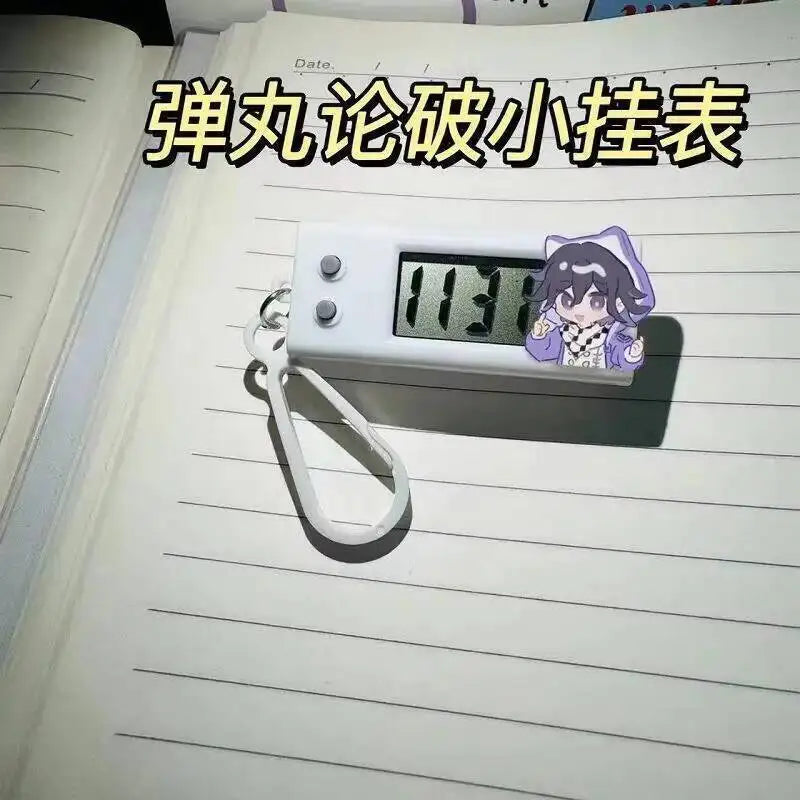 Anime Danganronpa Nanami Chiaki Nagito Komaeda Cosplay Desk Digital Clock Student Electronic Watches School Bag Ornaments