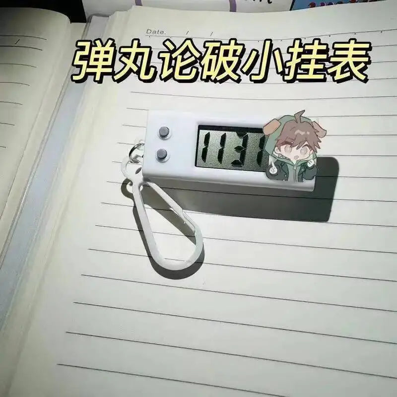 Anime Danganronpa Nanami Chiaki Nagito Komaeda Cosplay Desk Digital Clock Student Electronic Watches School Bag Ornaments