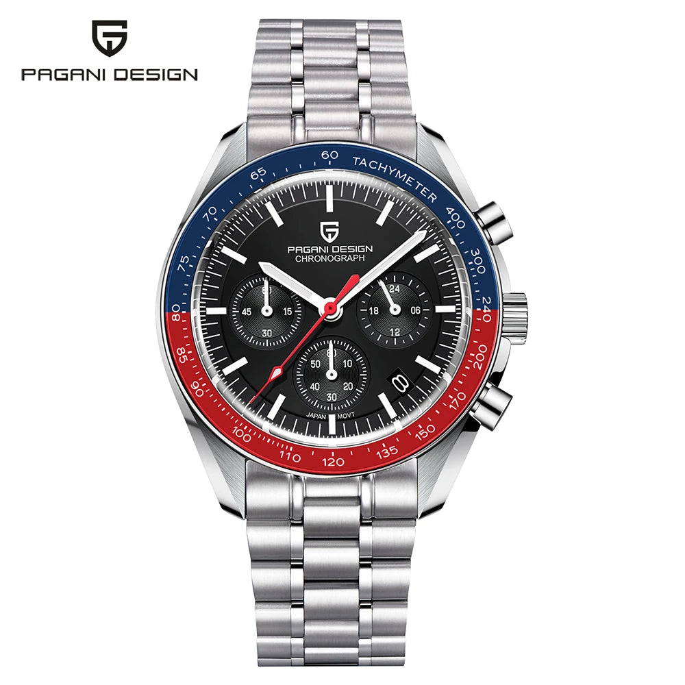 PAGANI DESIGN 2025 New Men's Watches Brand Luxury Quartz Watch Sport Chronograph Automatic Date AR Sapphire crystal Wristwatch