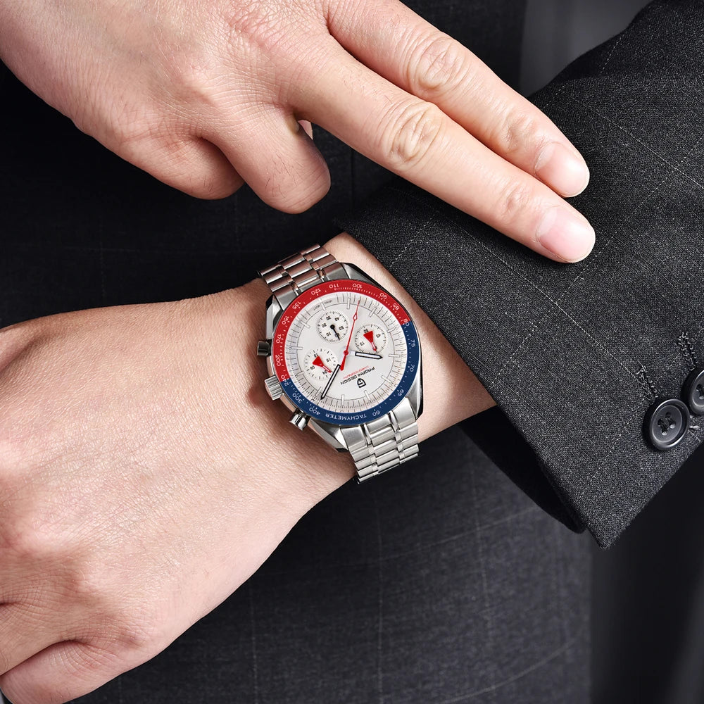 PAGANI DESIGN 2025 New Men's Watches Brand Luxury Quartz Watch Sport Chronograph Automatic Date AR Sapphire crystal Wristwatch