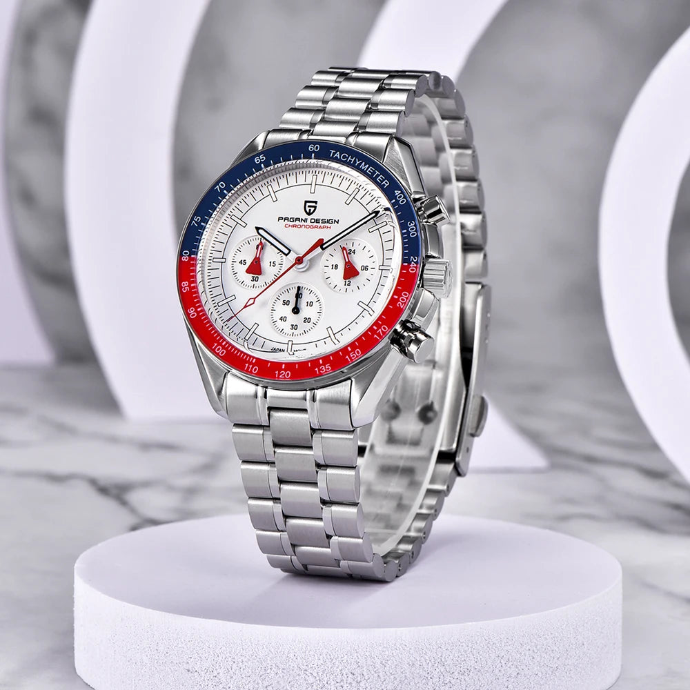 PAGANI DESIGN 2025 New Men's Watches Brand Luxury Quartz Watch Sport Chronograph Automatic Date AR Sapphire crystal Wristwatch