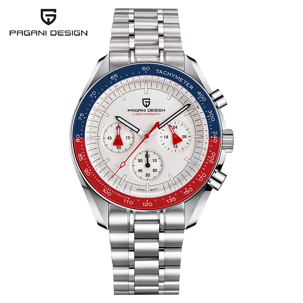 PAGANI DESIGN 2025 New Men's Watches Brand Luxury Quartz Watch Sport Chronograph Automatic Date AR Sapphire crystal Wristwatch