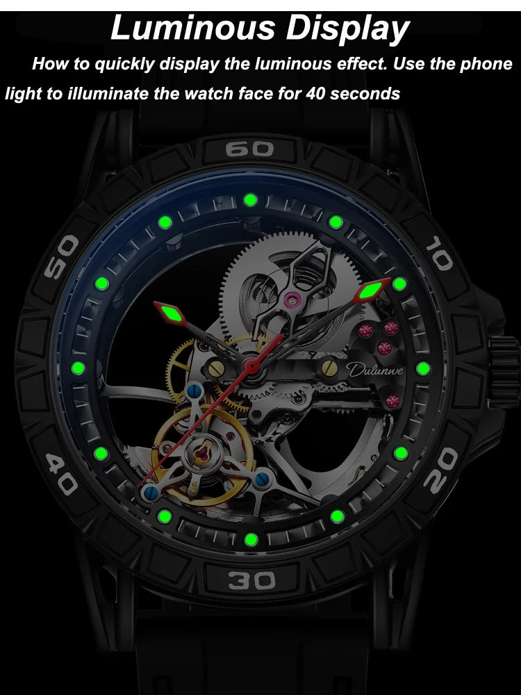 New Watches Mens Top Brand Luxury Automatic Mechanical Clock Casual Tourbillon Men Watch Sport Waterproof relogios masculino