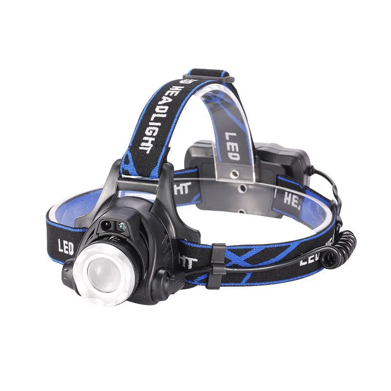 Super Bright Powerful LED Fishing Headlamp 3 Lighting Modes Rechargeable Telescopic Zoom Flashlight Camping Bicycle Torch
