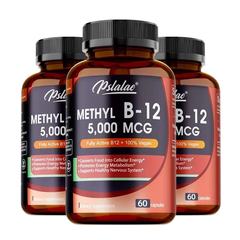 Vitamin B12 5000 Mcg - Supports Energy Levels, Mind, Nervous System - Blood Cell Production, Fatigue Relief, Heart Health