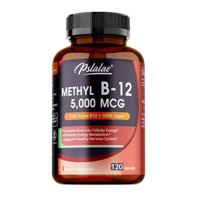 Vitamin B12 5000 Mcg - Supports Energy Levels, Mind, Nervous System - Blood Cell Production, Fatigue Relief, Heart Health