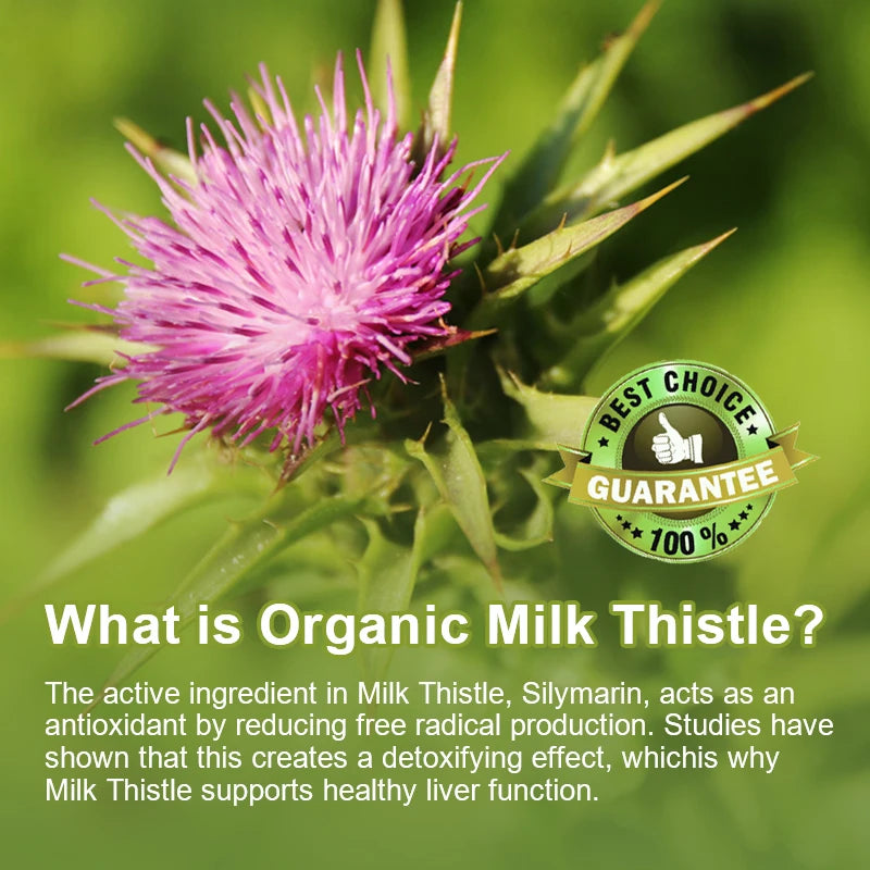 Milk Thistle Liver Capsules 315Mg - Promotes Energy Production, Liver Health, Digestive Health, and Strengthens Immunity