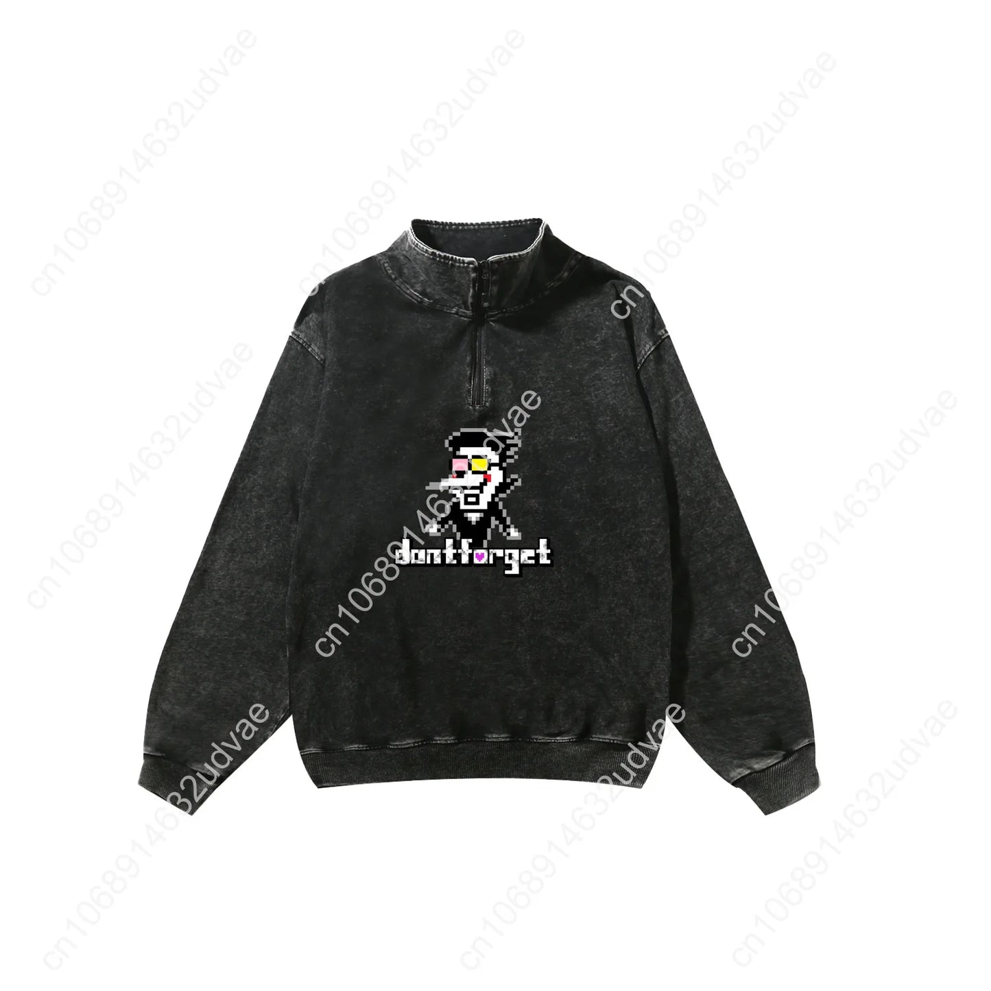 Deltarune Spamton Undertale Retro Sweatshirt Man Woman Teenager Vintage Pullover Half Zipper Sweat Shirt Custom Sleeved Tshirt