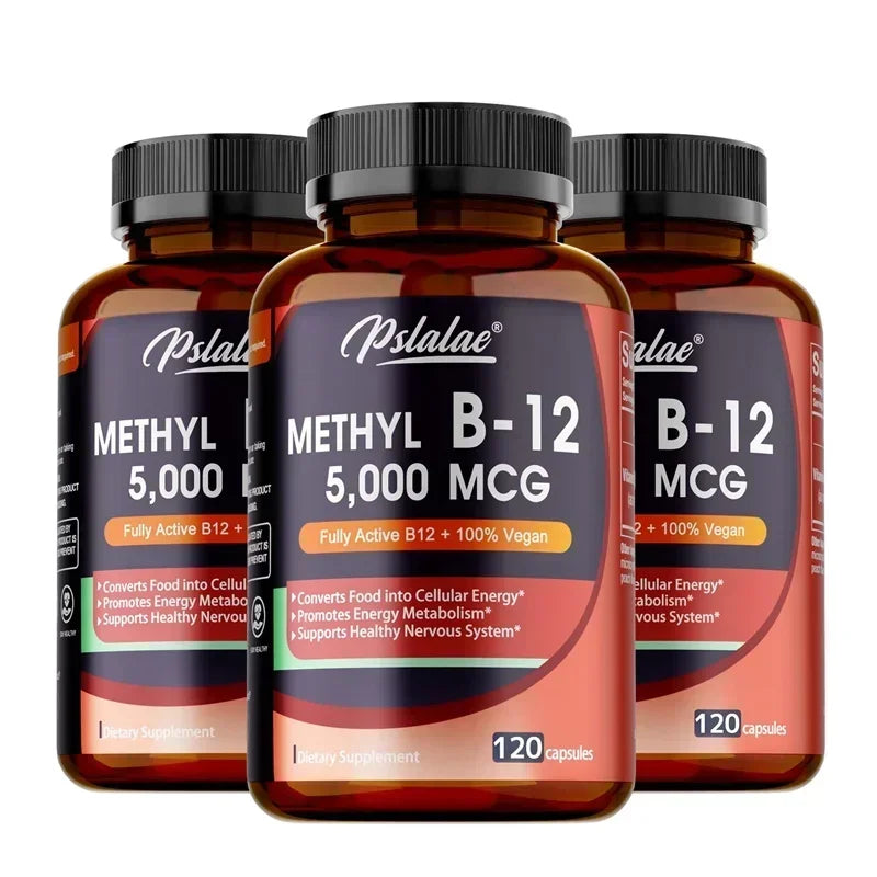 Vitamin B12 5000 Mcg - Supports Energy Levels, Mind, Nervous System - Blood Cell Production, Fatigue Relief, Heart Health